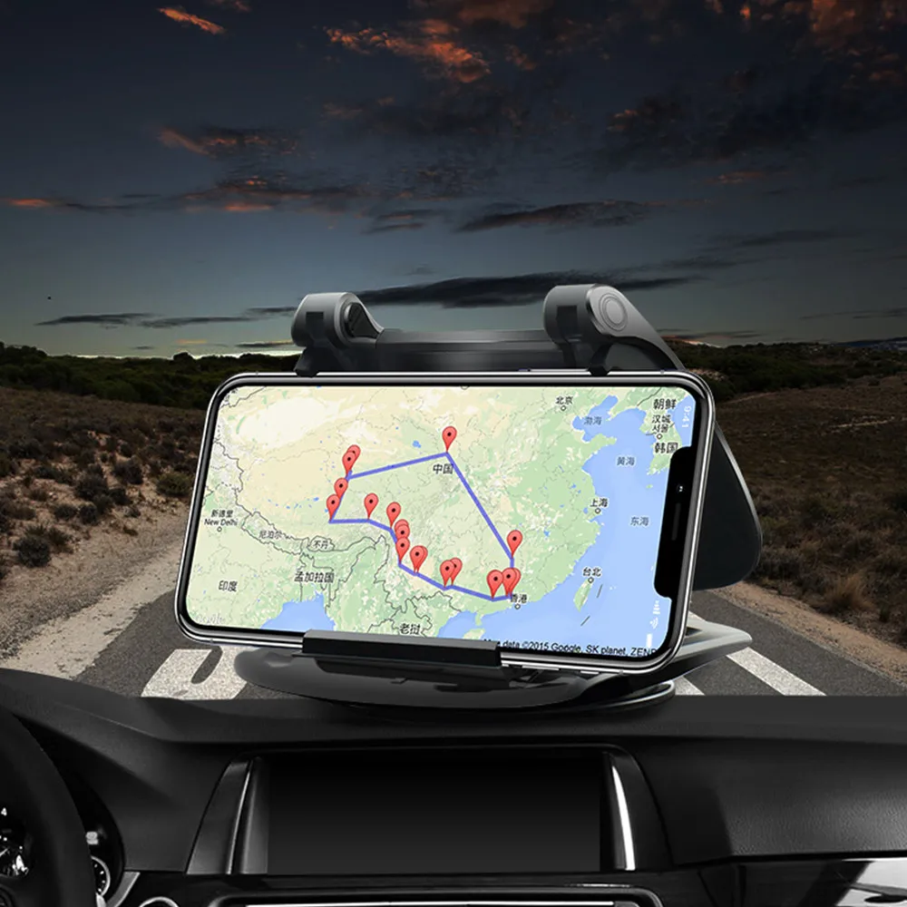 Car Phone Holder 360 Degree Rotate Dashboard Non-slip Mat Rubber Mount Holder 4.0 to 6.5 Inch GPS Mobile Phone Holder in Car