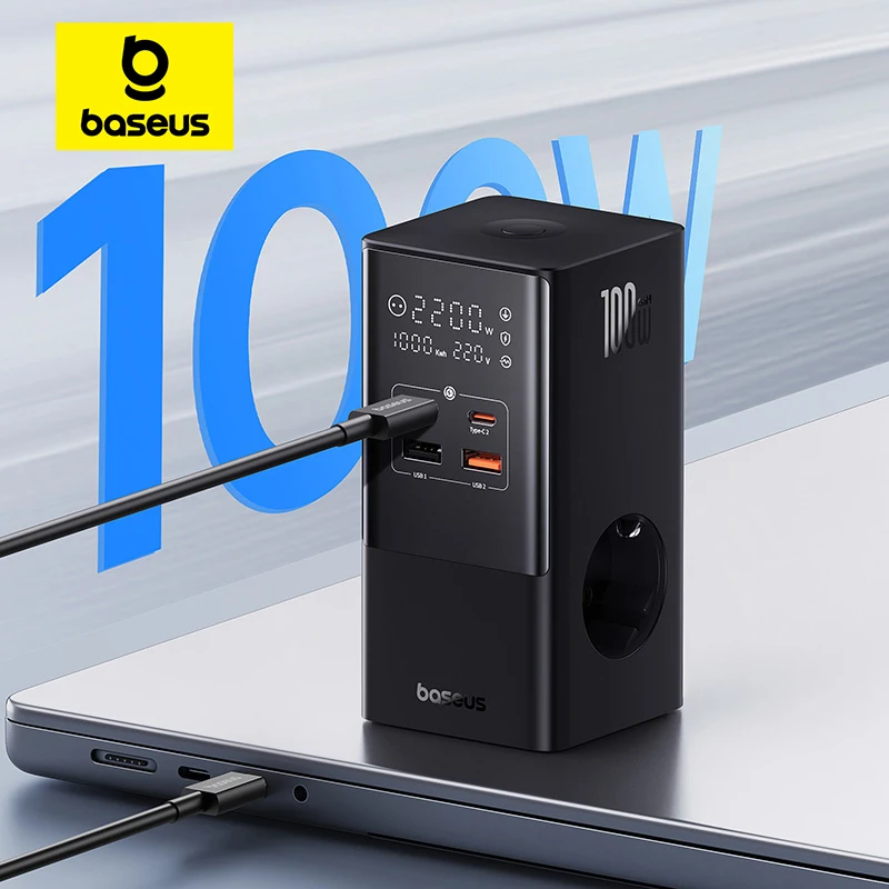 Быстрое USB-зарядное устройство Baseus 100 Вт 6 в 1 Power Strip ...