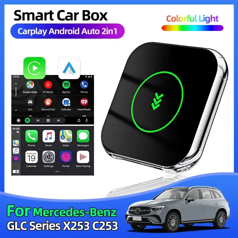 Модный автомобильный AI-бокс Android 13 беспроводной адаптер Carplay Auto для Netflix Youtube