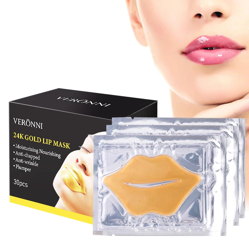 30Pcs Beauty Super Lip Plumper Золотой Кристалл Коллагеновая маска для губ Патчи Увлажняющая эссенция против морщин Ance Корейская косметика Уход за кожей (art.: 3920bbeafa2bd) - 3920bbeafa2bd