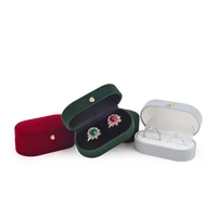 velvet trinket box ring box jewelry organizer double rings boxjewelry box wedding gift box joyero de joyer%c3%ada