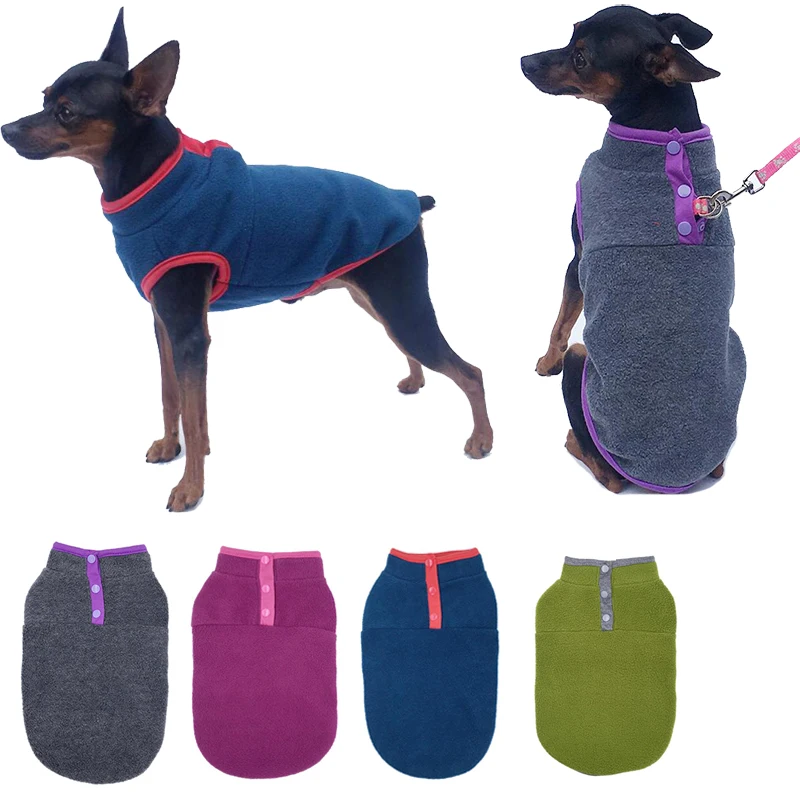 

Dog Clothes Fleece Warm Dog Cat Coat For Small Dogs Corgi Chihuahua Clothing Pug Jackets Vest Winter Pet Costumes