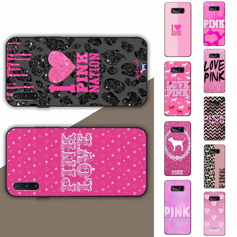 

PINK LOVE PINK Phone Case for Samsung Note 5 7 8 9 10 20 pro plus lite ultra A21 12 72