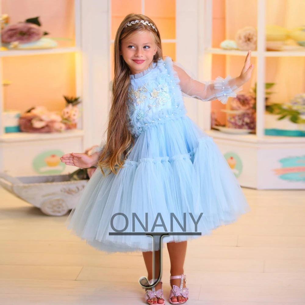 

JONANY Lovely 2023 Flower Girl Dress 2023 Ruched Pleate Zipper Personalised Ball Gown Little Girl Princess Roupas De Florista