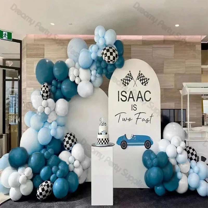 

128 шт., декоративные воздушные шары в виде гоночной машины