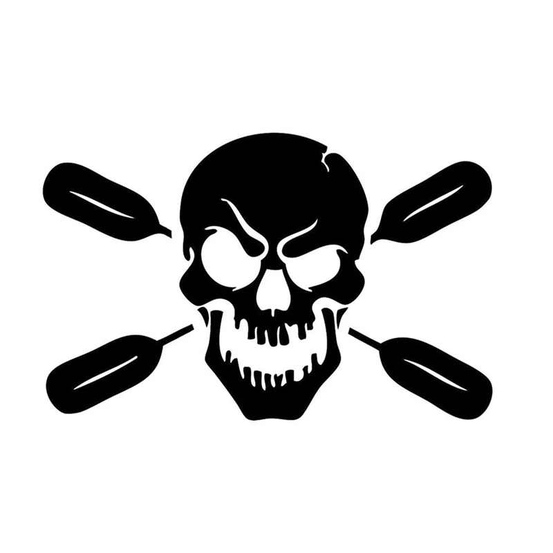 

Оригинальные забавные модные аксессуары для тела с имитацией весла и черепа, аппликация для окна, украшение для ноутбука, водонепроницаемая автомобильная наклейка