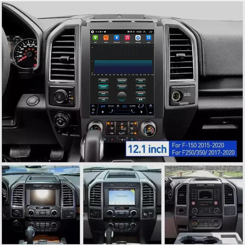 Carplay 12 1-дюймовый для Ford F150 F250 F350 2015-2022 Android 13 автомобильный экран GPS стерео