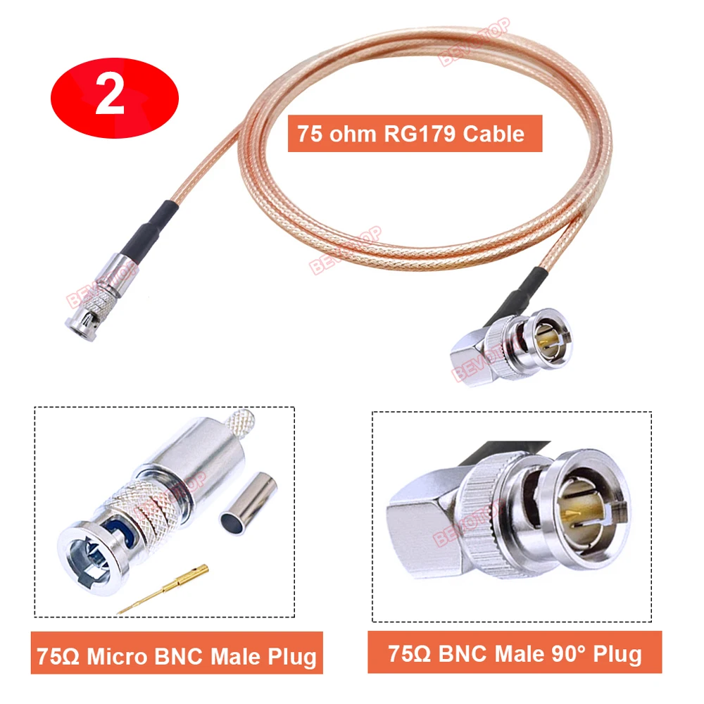 

BEVOTOP Кабель BNC RG179 75 Ом Micro BNC - BNC