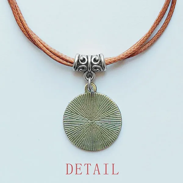 

Food Mooncake China Delicious Festival UU Bracelet Leather Hide Rope Wristband Brown Jewelry Gift