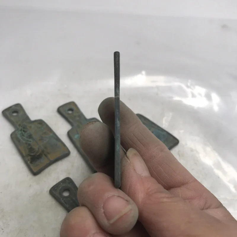 Старинная копия монеты для библиотеки с тремя отверстиями Ван Манг Цянь нож Ци