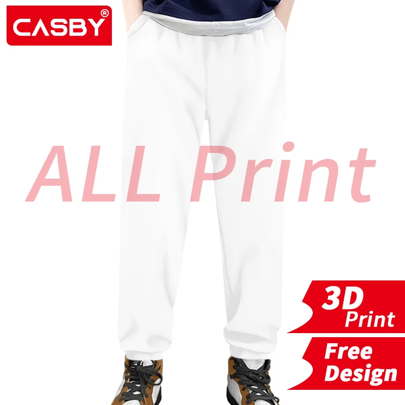 

Children Trousers for Boys 2022 New Autumn Solid Sport Casual Long Pants 3D Print Custom Logo All Print Design DIY Free Design