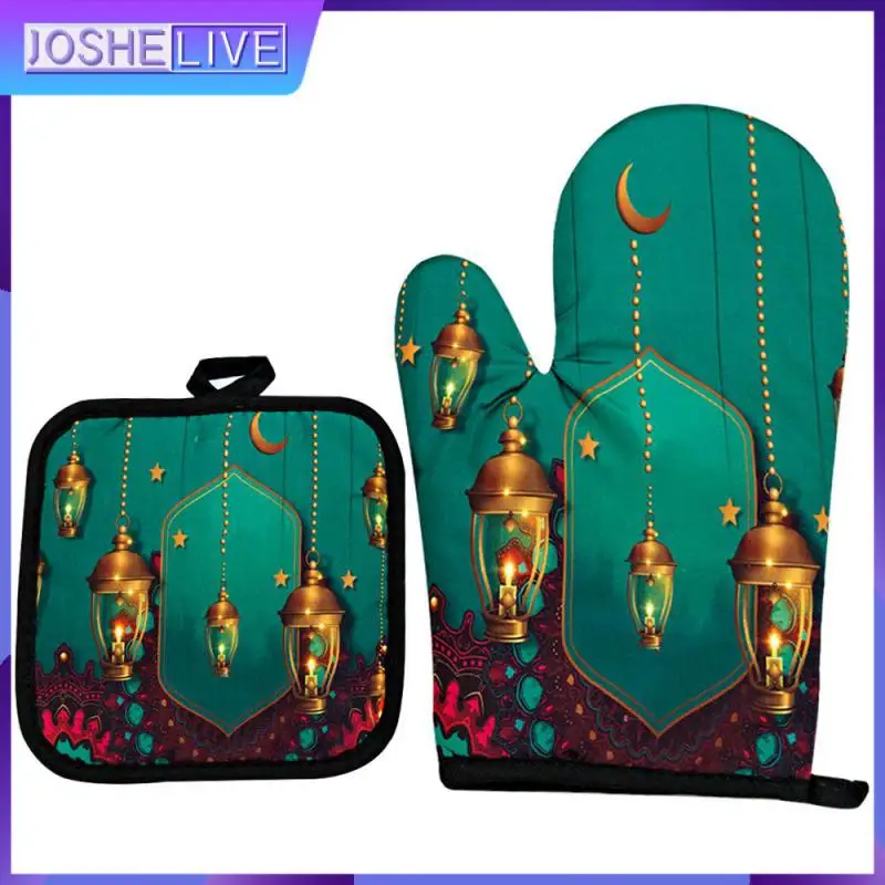 

Iron-proof Kitchen Glove Household Scald-proof Gloves Thickened Dual-use Polyester Steamer Microwave Oven Gloves Kitchen Tools