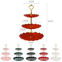 round 3 tier cupcake stand cake dessert wedding event party display tower plate dishes for serving bowl kitchen dining bar