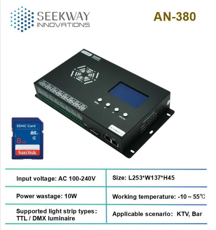AN380 8/4 порта Wi-Fi DMX/Artnet для освещения помещений