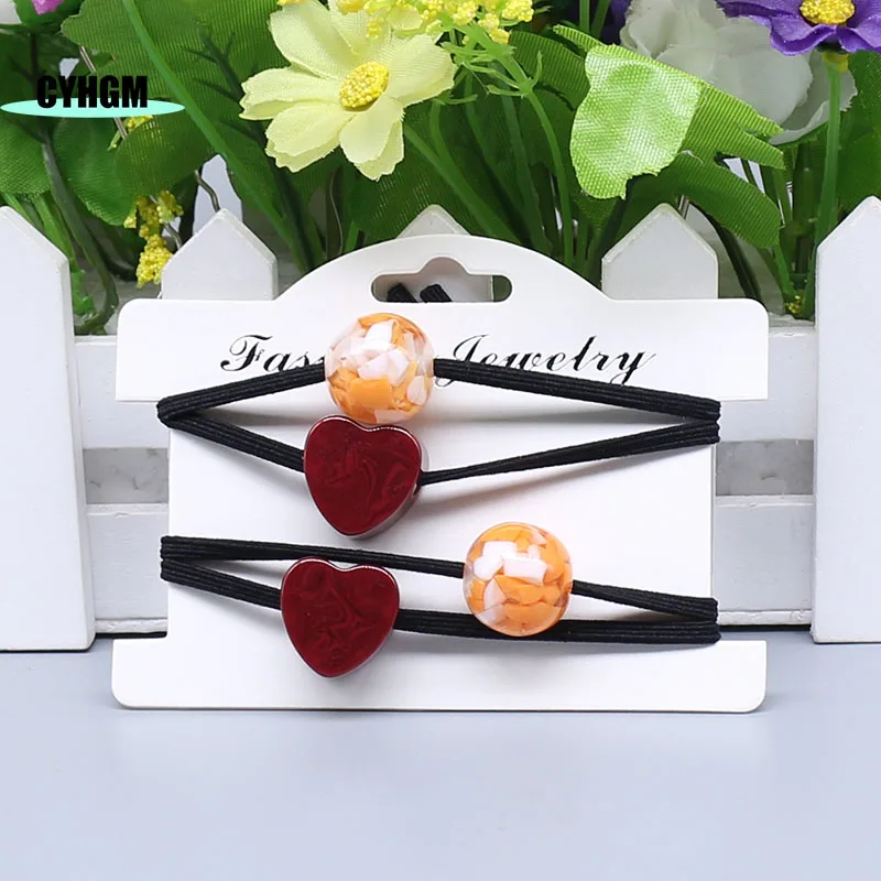 

New Fashion korean amber Hair rope Accessories for Women hair ties elastic hair bands for hair Girls Hair Band A03-4