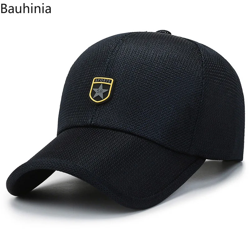 

Bauhinia Fashion Men's Mesh Baseball Cap Gorras Hombre Summer Breathable Snapback Caps Bone Outdoor Sports Trucker Cap