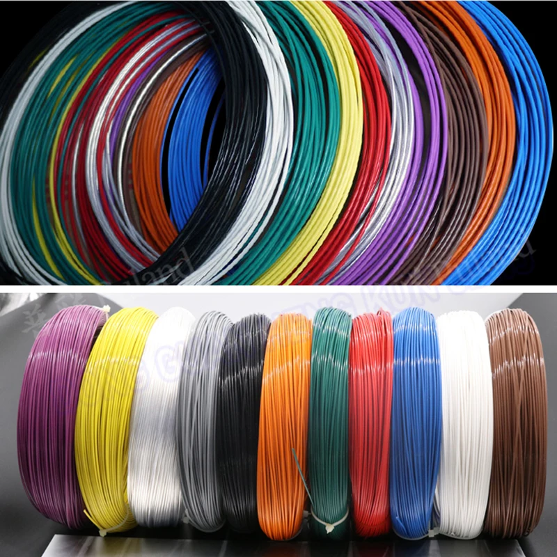 

1m Oxygen-free Copper Silver-plated Wire 0.5 Square Wire Diameter 1.5mm High/Low Temperature Resistant Signal Wire