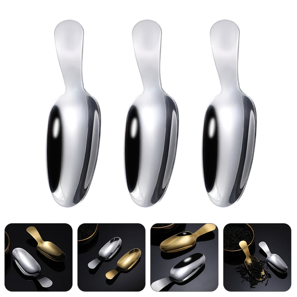 

Spoon Spoons Scoop Tea Coffee Mini Scoops Icesalt Cream Short Dessert Sugar Condiments Steel Stainless Handle Loose Measuring