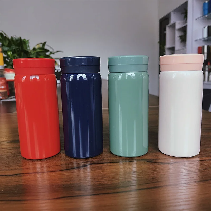 

316 stainless steel mini thermos cup portable women's small capacity pocket cup gift water cup can be printed