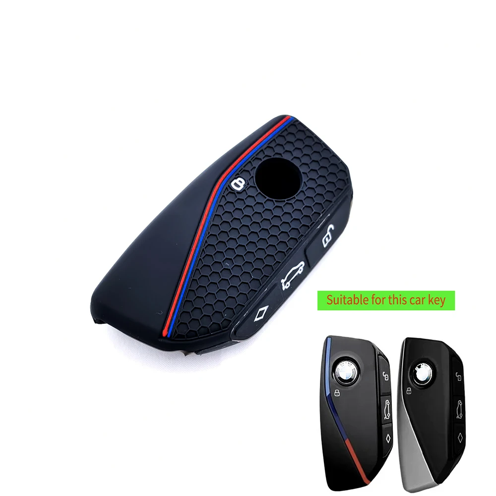 

Силиконовый чехол для автомобильного дистанционного ключа для BMW X1 U11 I7 G70 X7 Lci 320i F20 U06 M3 Gtr X3 X5 X7 F48 2023 2024, аксессуары в виде ракушки
