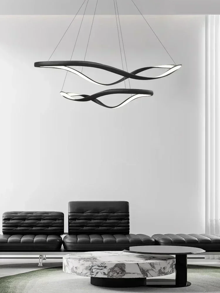 Креативная Геометрическая кривая круглая светодиодная люстра освещение для