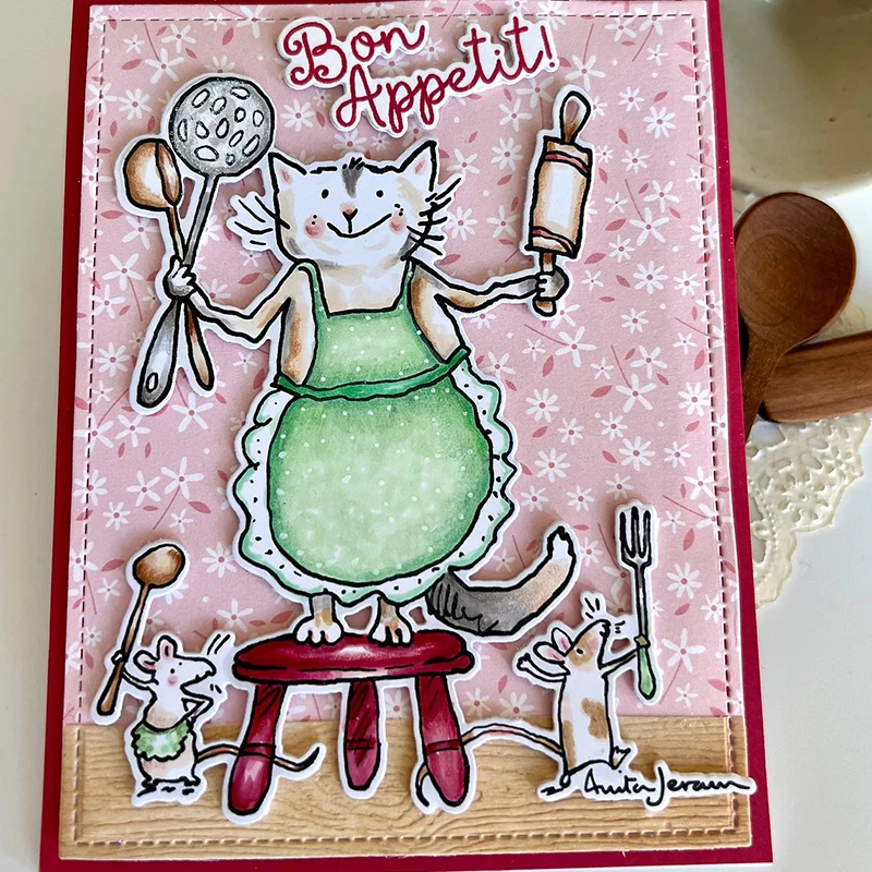 Новинка 2022 прозрачные штампы с рисунком животного кошки мамы и металлические