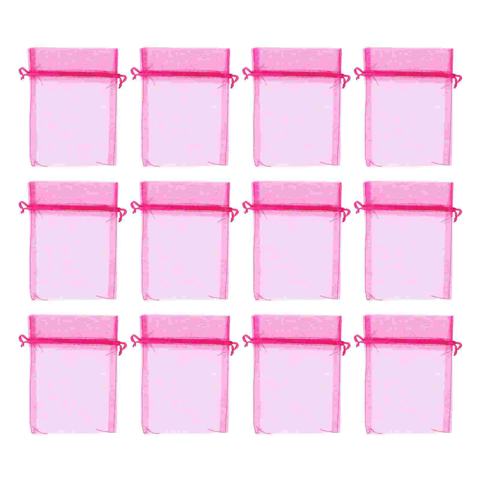 

100pcs Organza Gift Bags Festival Wedding Party Favor Mesh Drawstring Pouches
