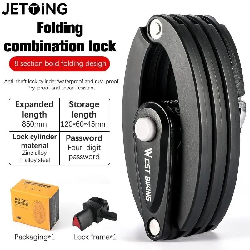 

Bike Foldable Password Lock Anti-theft Chain Cable Padlock Motorcycle Door Safety Portable Locks Bicycle Accessories