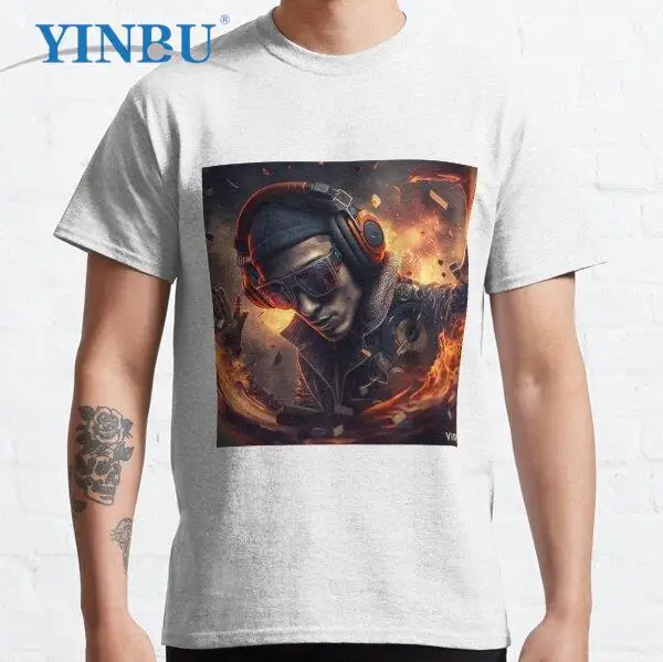 

Высококачественные футболки бренда YINBU Music DJ 1, короткая футболка унисекс, модная футболка с графическим рисунком