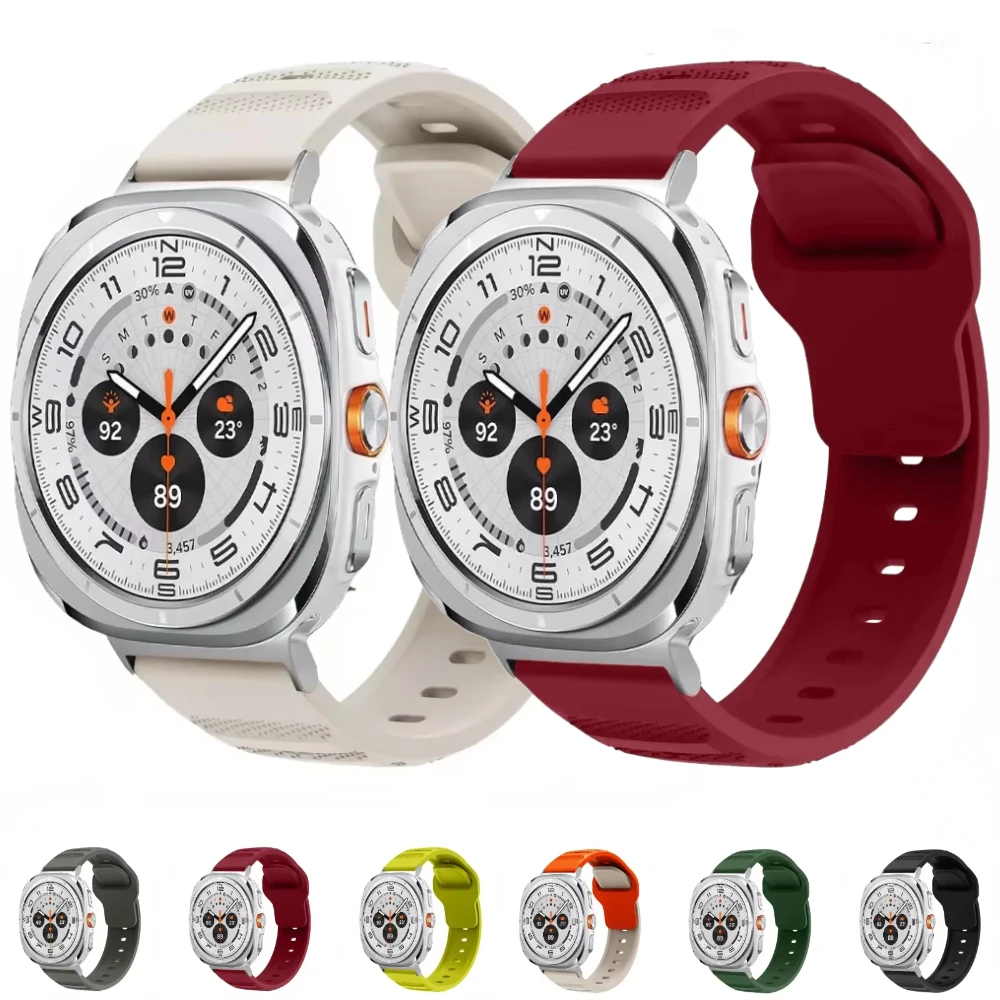 Ремешок силиконовый для Samsung Galaxy Watch Ultra 47 мм сменный спортивный браслет аксессуар