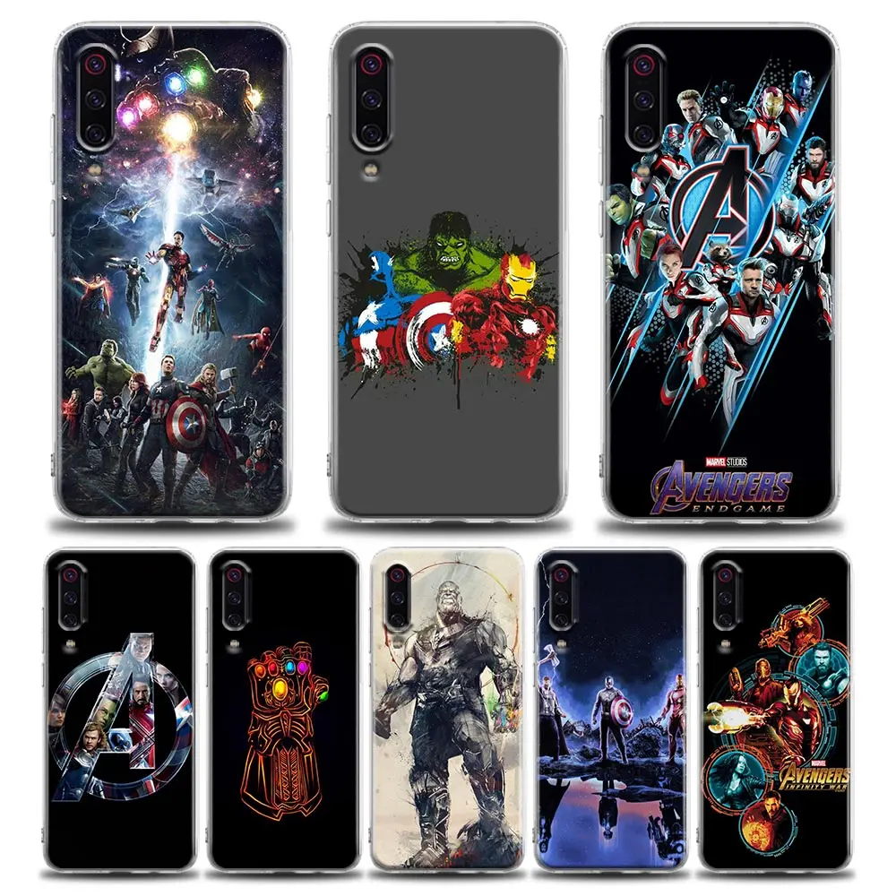 

Clear Phone Case for Xiaomi Mi 11 10 Lite 10T Note 10 9 SE 11T Pro Poco X2 M3 F3 X3 M4 Soft Silicone Cover Marvel Avengers Anime
