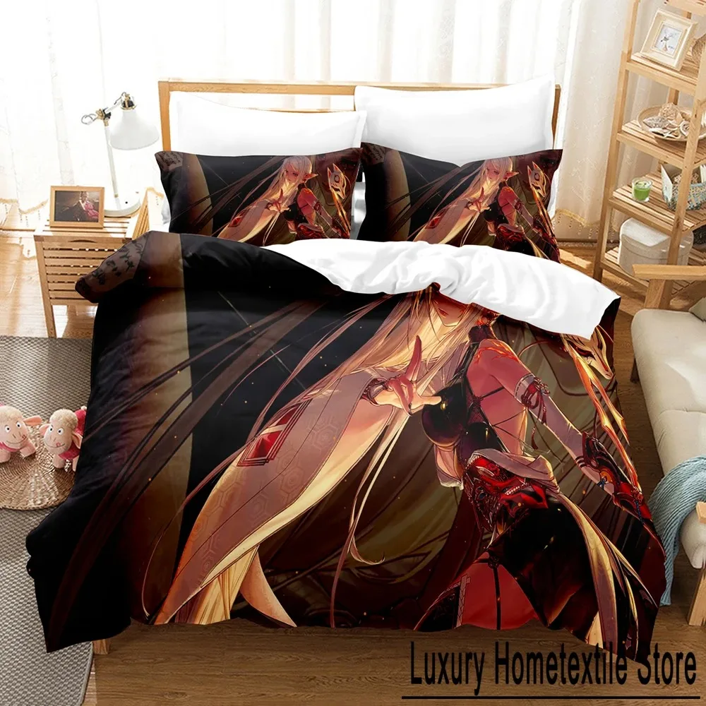 3D Printed Game Dungeon on Fighter Bedding Set Single Double King Bed Children's Bedroom Duvet Cover Sets Home Textiles