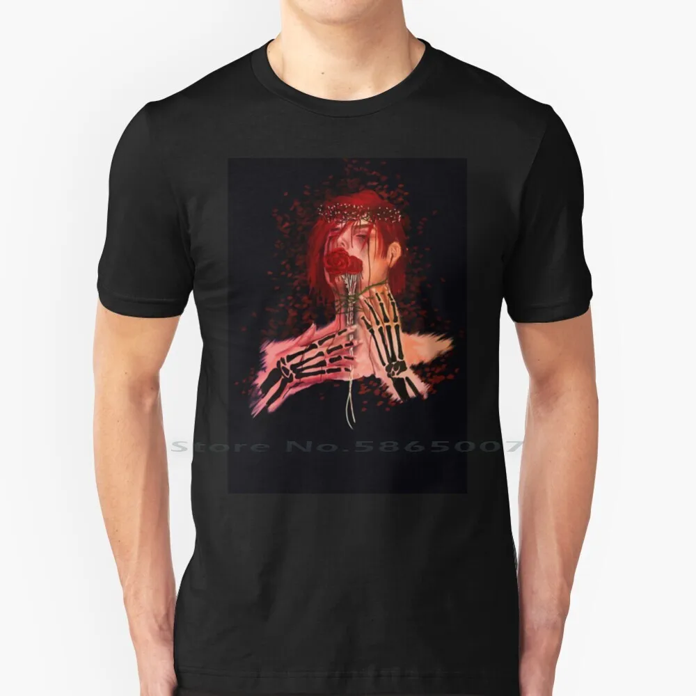 

Crown Of T Shirt 100% Cotton Gerard My Chemical Romance Gee Way Mcr Hesitant Party Poison Danger Days Crown Blood Roses