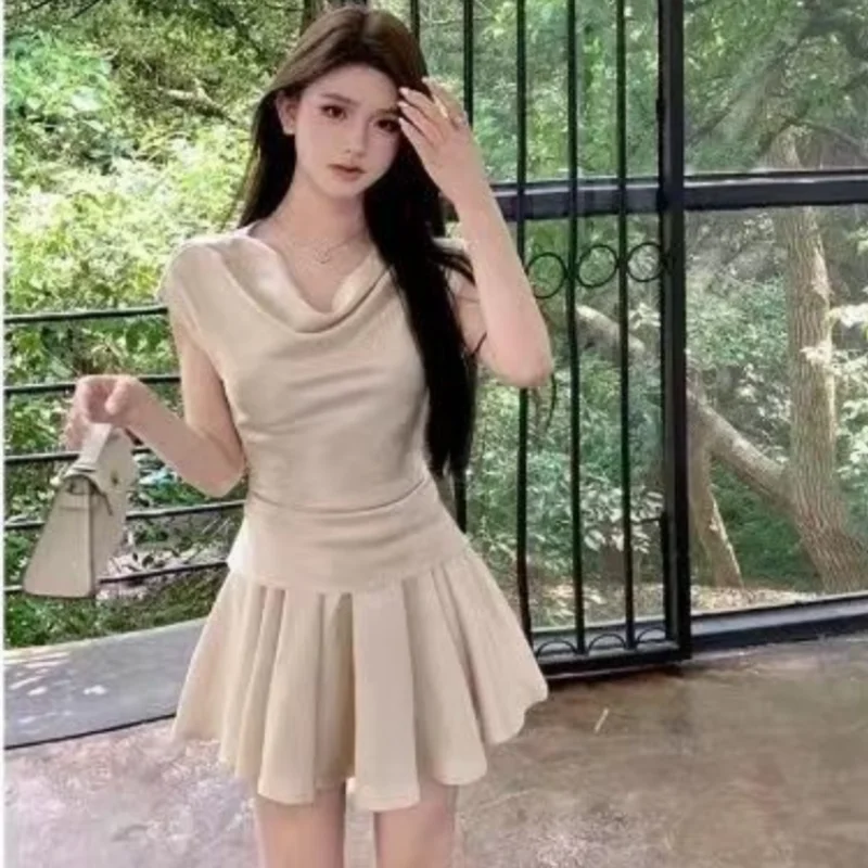 Комплекты из 2 предметов для женщин облегающий короткий мини-сексуальный рукав