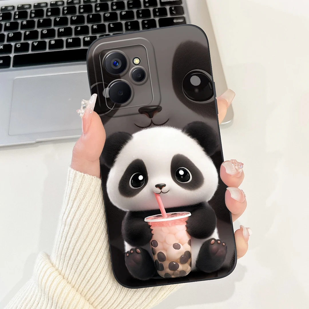 For Realme 10T Case 10 5G RMX3663 Cute Funny Cartoon Cover Shockproof Phone Realme10 Soft TPU Bags