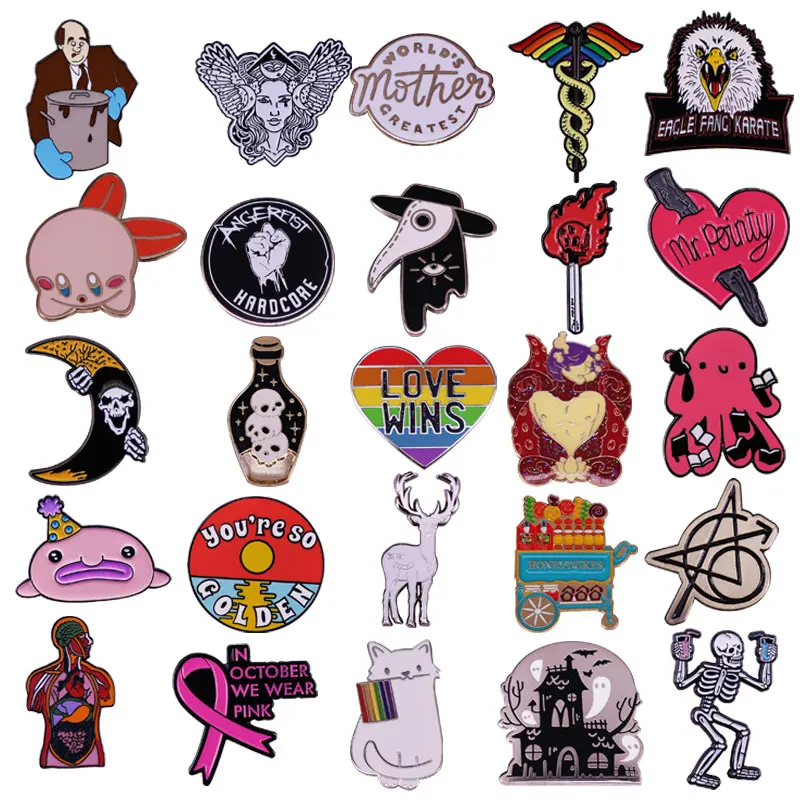 

Креативная эмалированная брошь в виде черепа с лацканами для рюкзака и джинсов