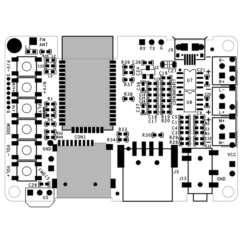Плата усилителя Bluetooth V5.0
