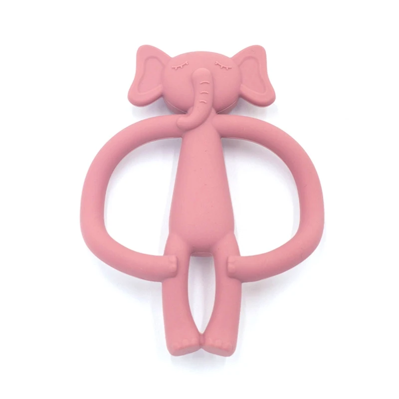 

Cute Elephant Baby Teether BPA Free Silicone Beads Newborn Teething Nursing Toy Teeth Pain Relief Molar Soother Shower Gifts