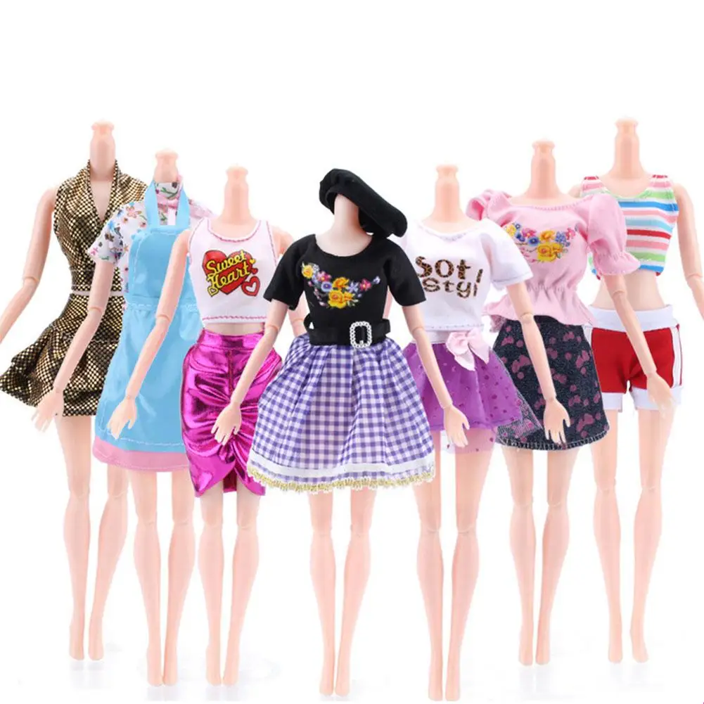 

Костюм для куклы 29 см, 5 шт., короткая юбка + рубашка с коротким рукавом, серия одежды для куклы (без куклы)