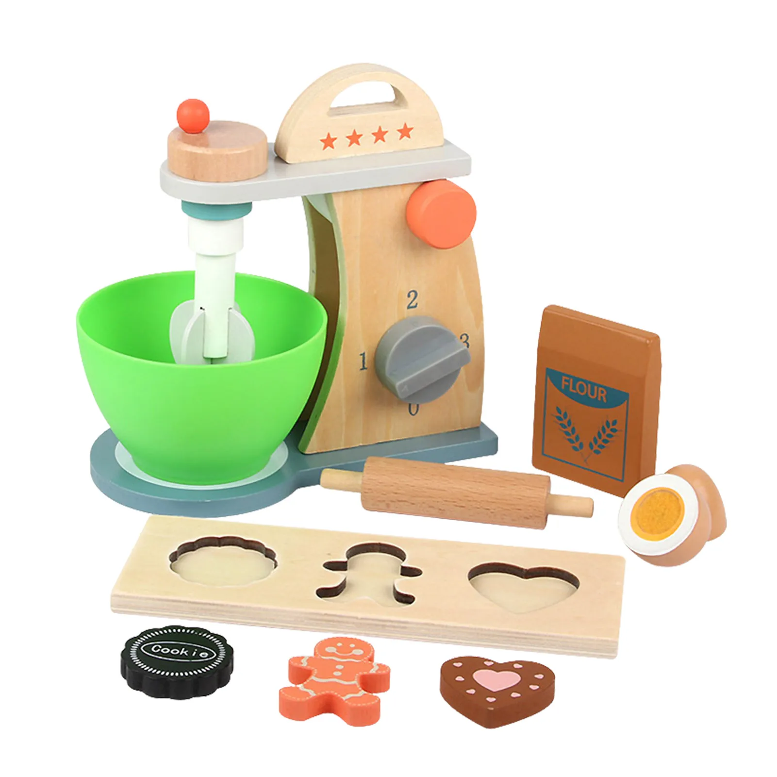 

Wooden Kitchen Pretend Play Toy Simulation Wooden Coffee Machine Toaster Machine Food Mixer Baby Early Learning Educational Toys