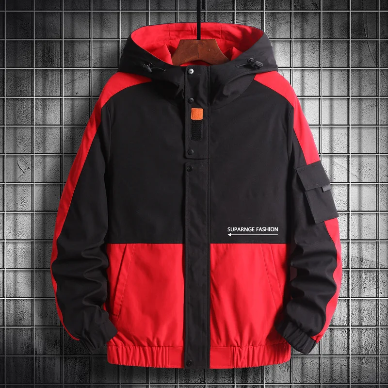 Japanese Autumn 2022 Workwear Jacket Men's Trend Casual Hooded Jacket Loose Tide Brand Top Jacket men's top coat men's winter