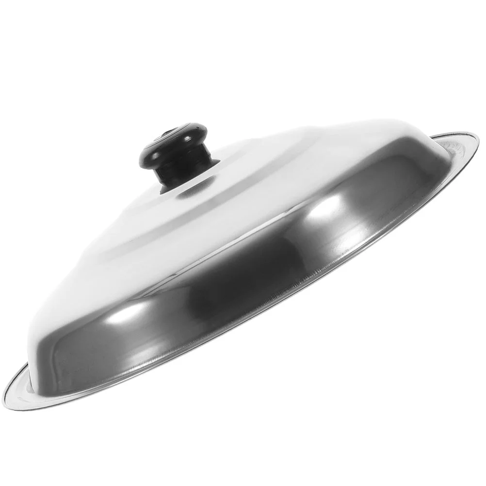

Stainless Steel Wok Lid Frying Pan 14 Inch Skillet Replacement Steamer Pot Covers Cooking Lids