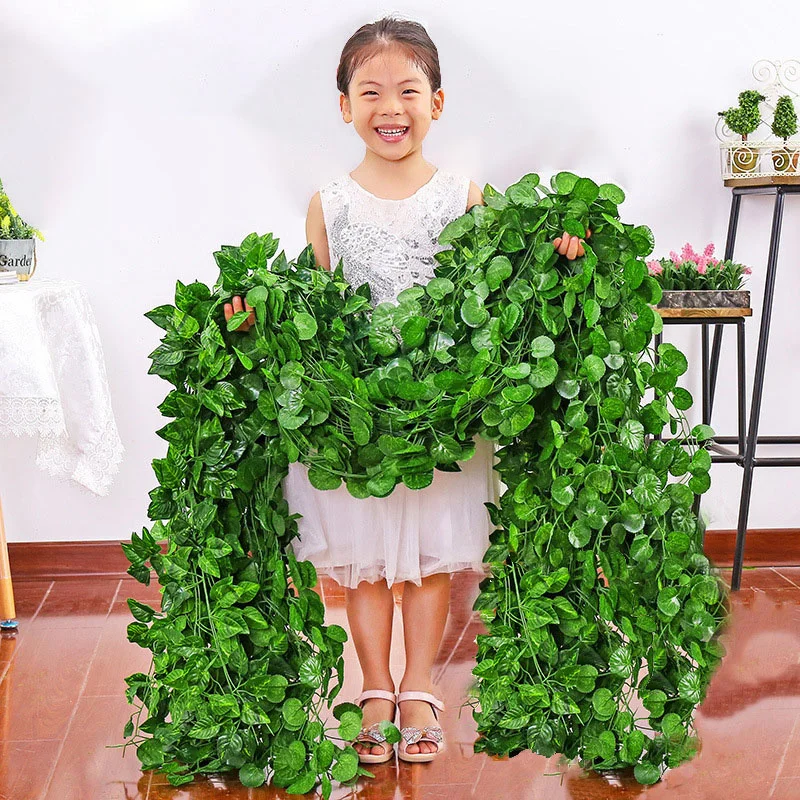 

6pcs Artificial Ivy Leaves Plants Garland Plant Vines Fake Flowers Home Bedroom Party Garden Wedding Decoration Hanging Plants