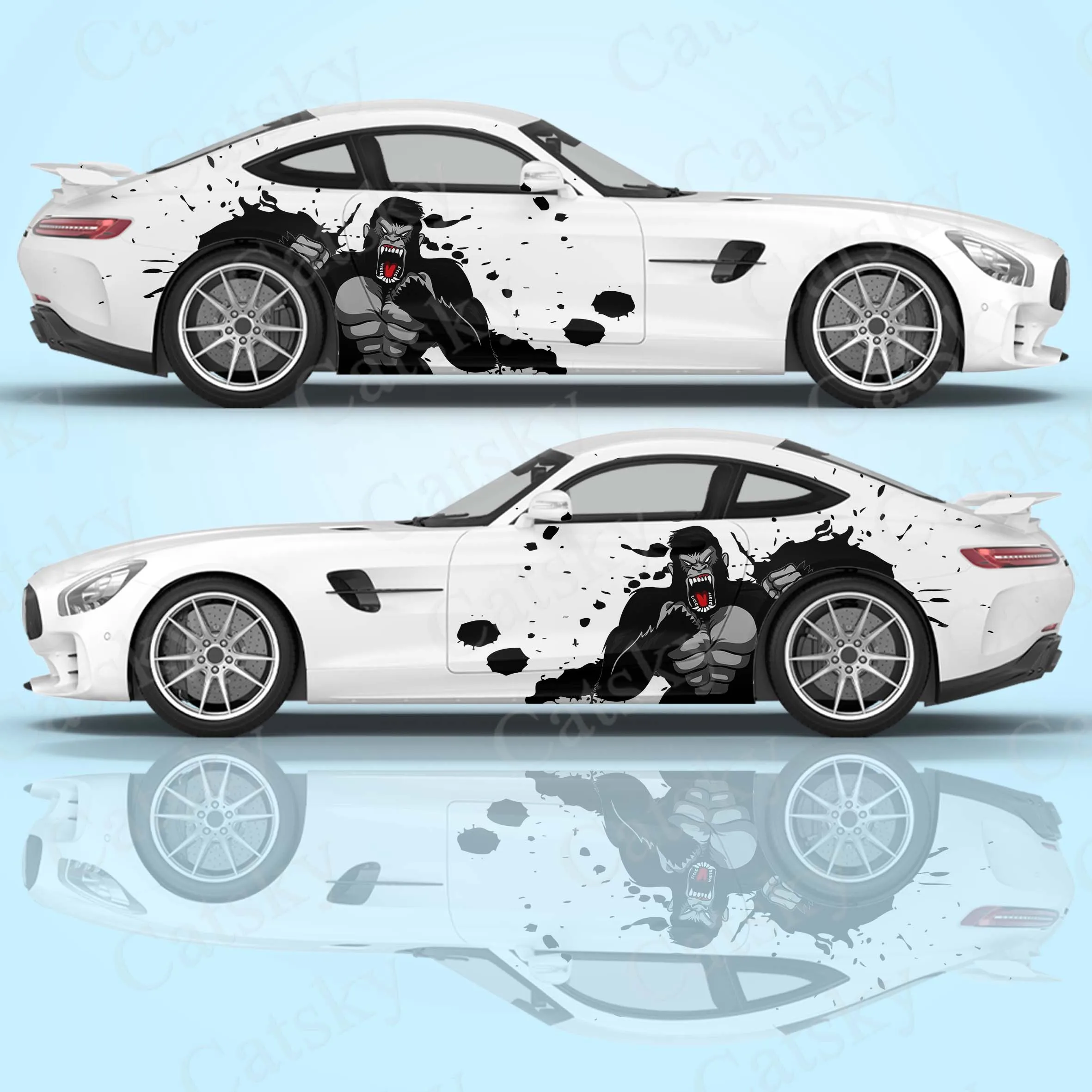 

Gorilla Animal Car Sticker Pattern Side Car Wrap Vehicle Side Graphic Custom Car Size Chart Car Decal