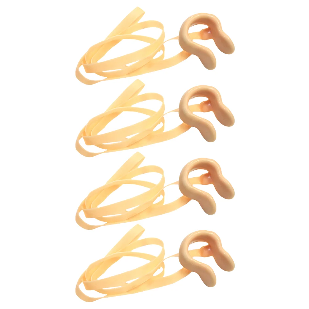 

4 Pcs Nose Clip Cord Kids Gel Swim Supply Boxed Wear-resistant Swimming Clips Professional Clamps Emulsion Sturdy Child