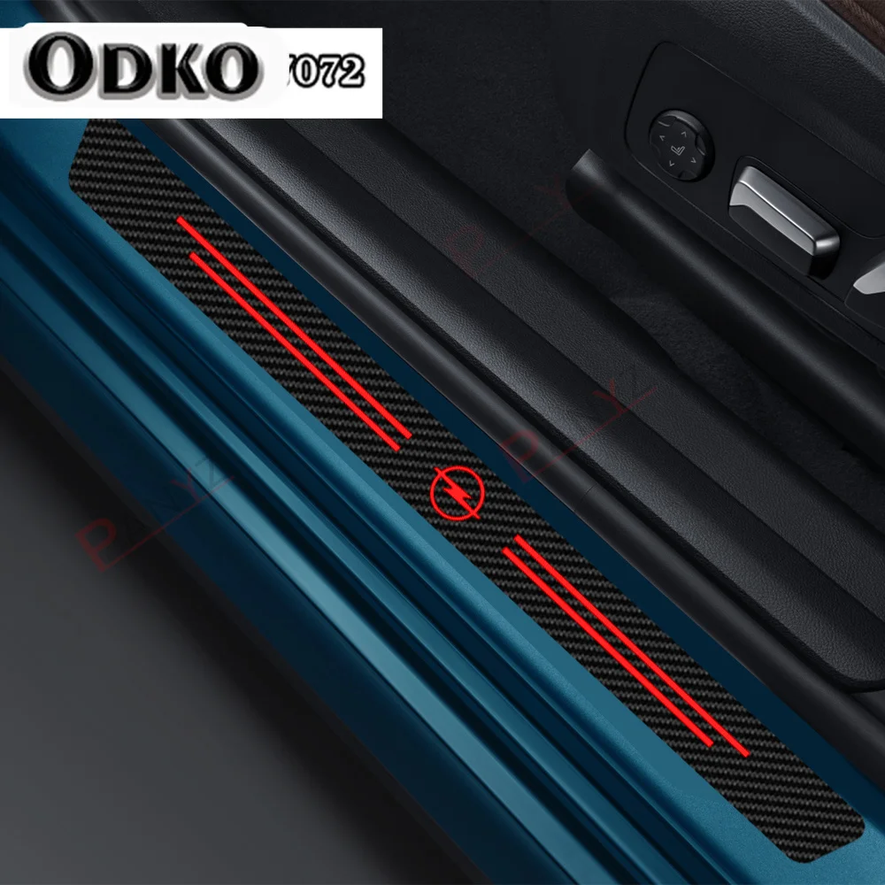 4 шт. наклейки на пороги автомобиля Opel Astra Adam Combo Corsa Crossland X Grandland модели Insignia Meriva Mokka