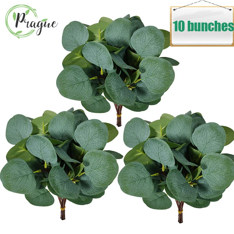 

Artificial Eucalyptus Leaves Stems Eucalipto Branches Artificial Plants for Floral Bouquets Wedding Holiday Greenery Decor
