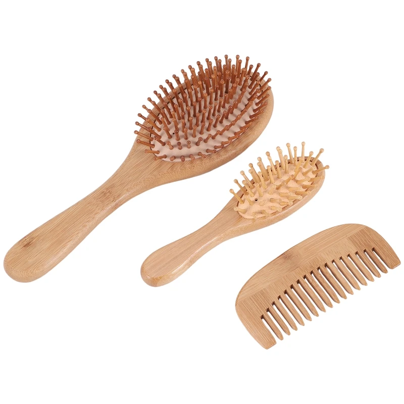 

3 шт./комплект, Бамбуковая щетка для волос