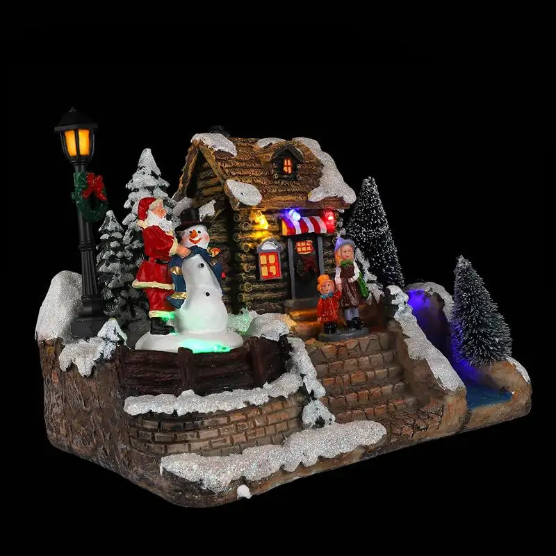 

1 шт. Рождественский маленький светящийся домик, украшение из цветной смолы