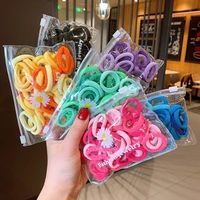 50 pcs girls gradient seamless hair rope color small rubber band high elastic head rope candy color hair ring hair accessories